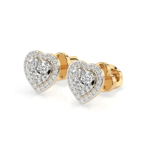 Złote kolczyki z brylantami 0,34ct 102-10096  K