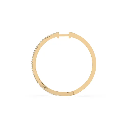 Złote kolczyki koła z brylantami 0,38ct 102-10051  K