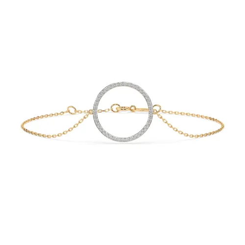 Złota bransoletka z brylantami 0,21ct 105-10007 K