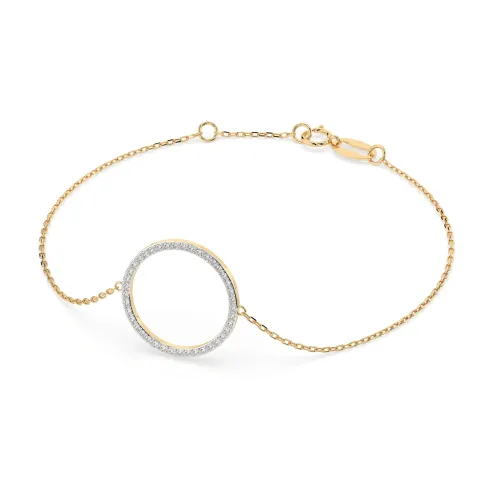 Złota bransoletka z brylantami 0,21ct 105-10007 K
