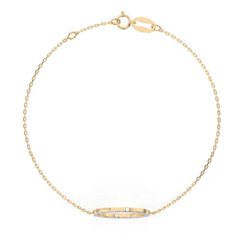 Złota bransoletka z brylantami 0,21ct 105-10007 K