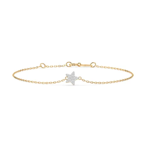 Złota bransoletka z brylantami 0,08ct 105-10013 K