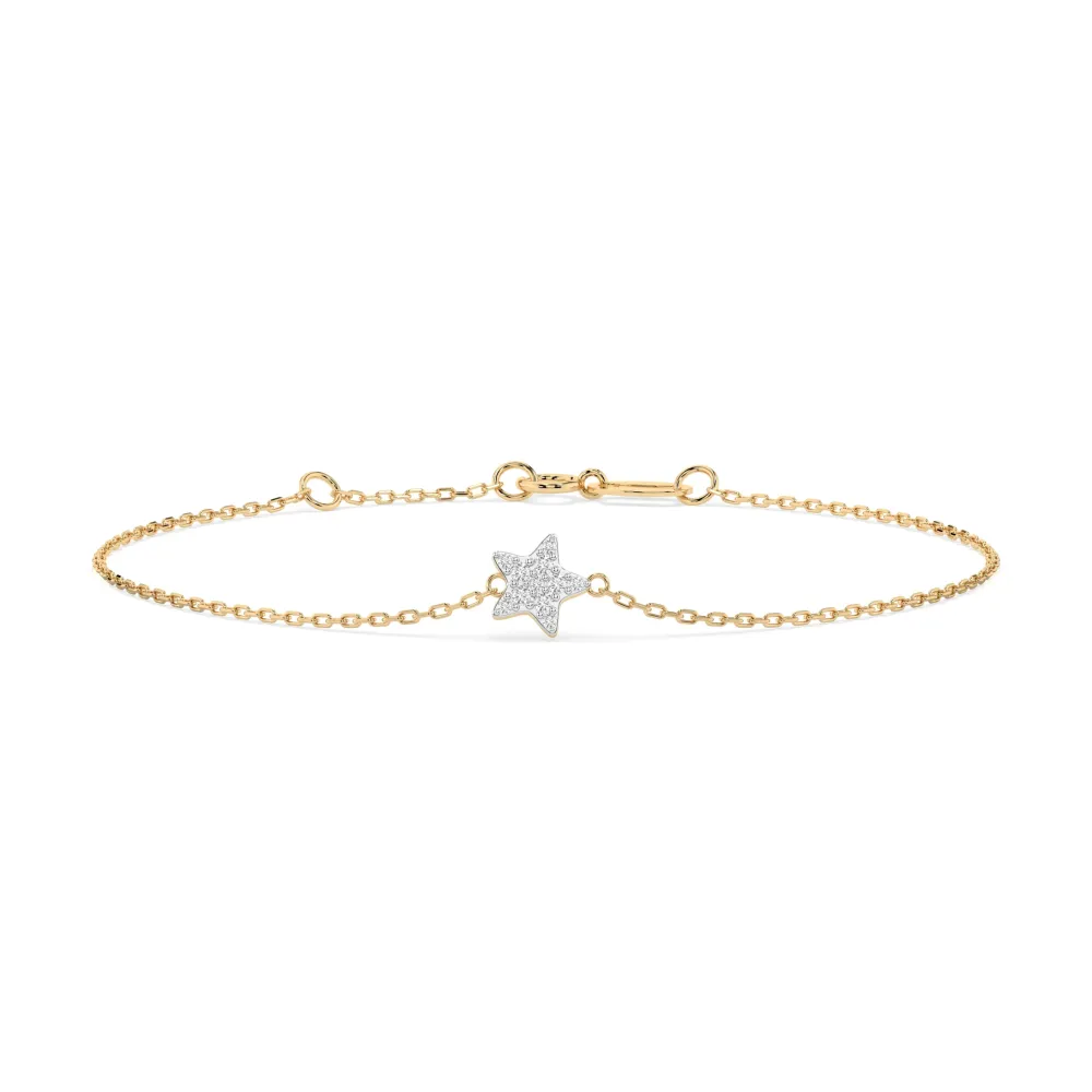 Złota bransoletka z brylantami 0,08ct 105-10013 K Złota bransoletka z brylantami 0,08ct 105-10013 K