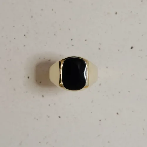 Złoty sygnet z onyksem SZ-1