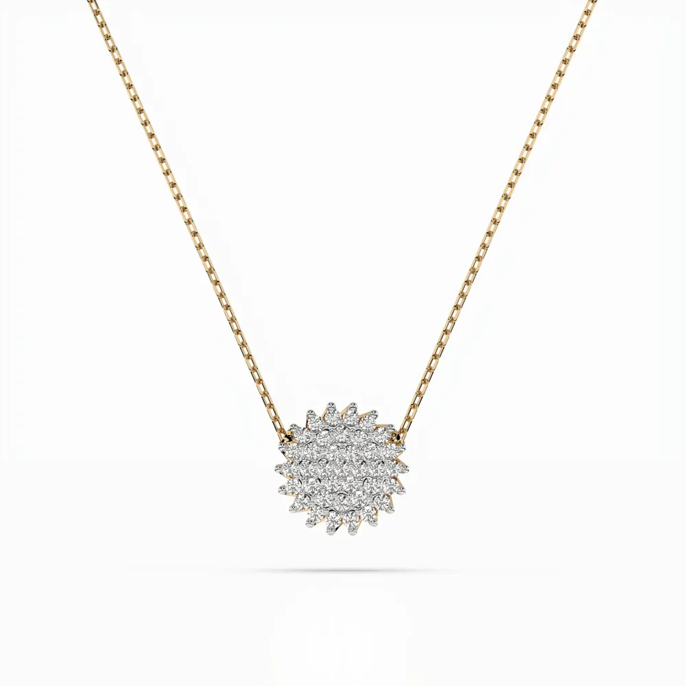 Złoty naszyjnik z brylantami 0,148ct  104-10052 K