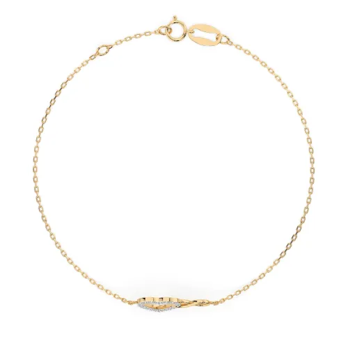 Złota bransoletka z brylantami 105-10011  K