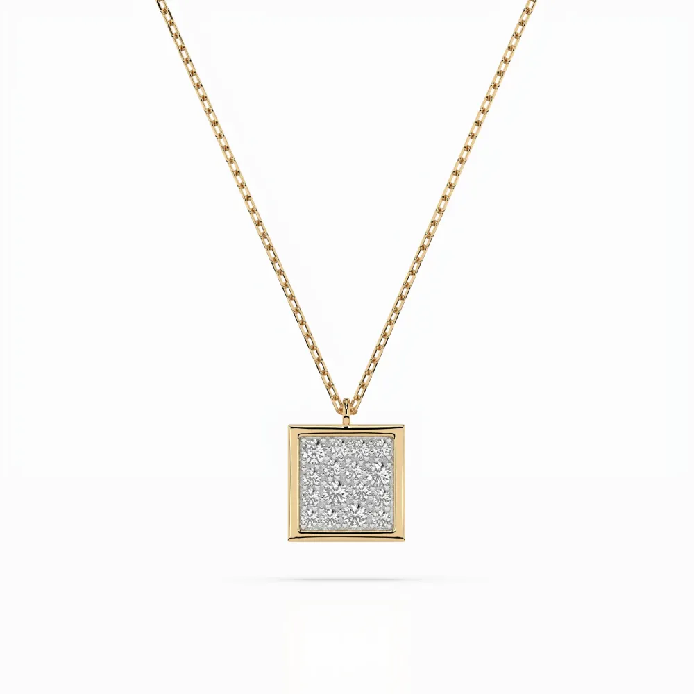 Złoty naszyjnik z brylantami 0,132ct 104-10036  K