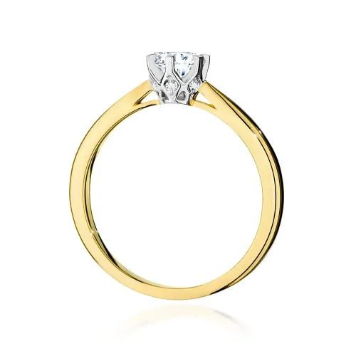 Złoty pierścionek "Roma" z brylantami 0,46ct W0539