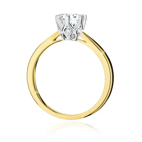 Złoty pierścionek "Roma" z brylantami 0,76ct W0539