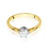 Złoty pierścionek "Louna" z brylantem 0,40ct W0542