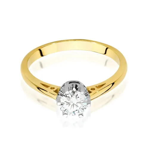 Złoty pierścionek "Louna" z brylantem 0,50ct W0542