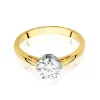 Złoty pierścionek "Louna" z brylantem 0,70ct W0542