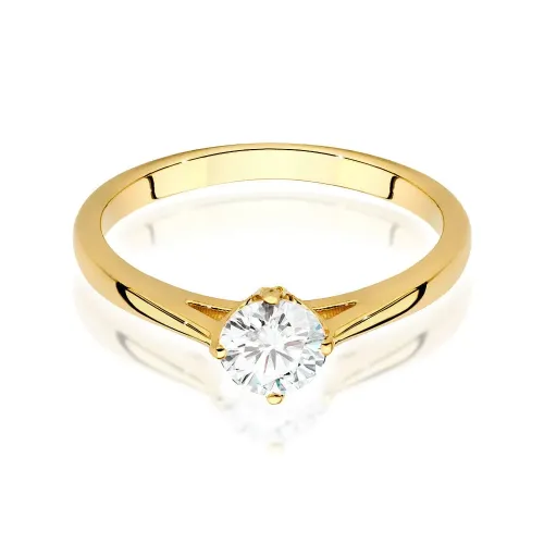 Złoty pierścionek "Rosie" z brylantem 0,50ct W0543