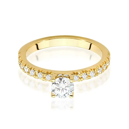 Złoty pierścionek "Florence" z brylantami 0,64ct W0546