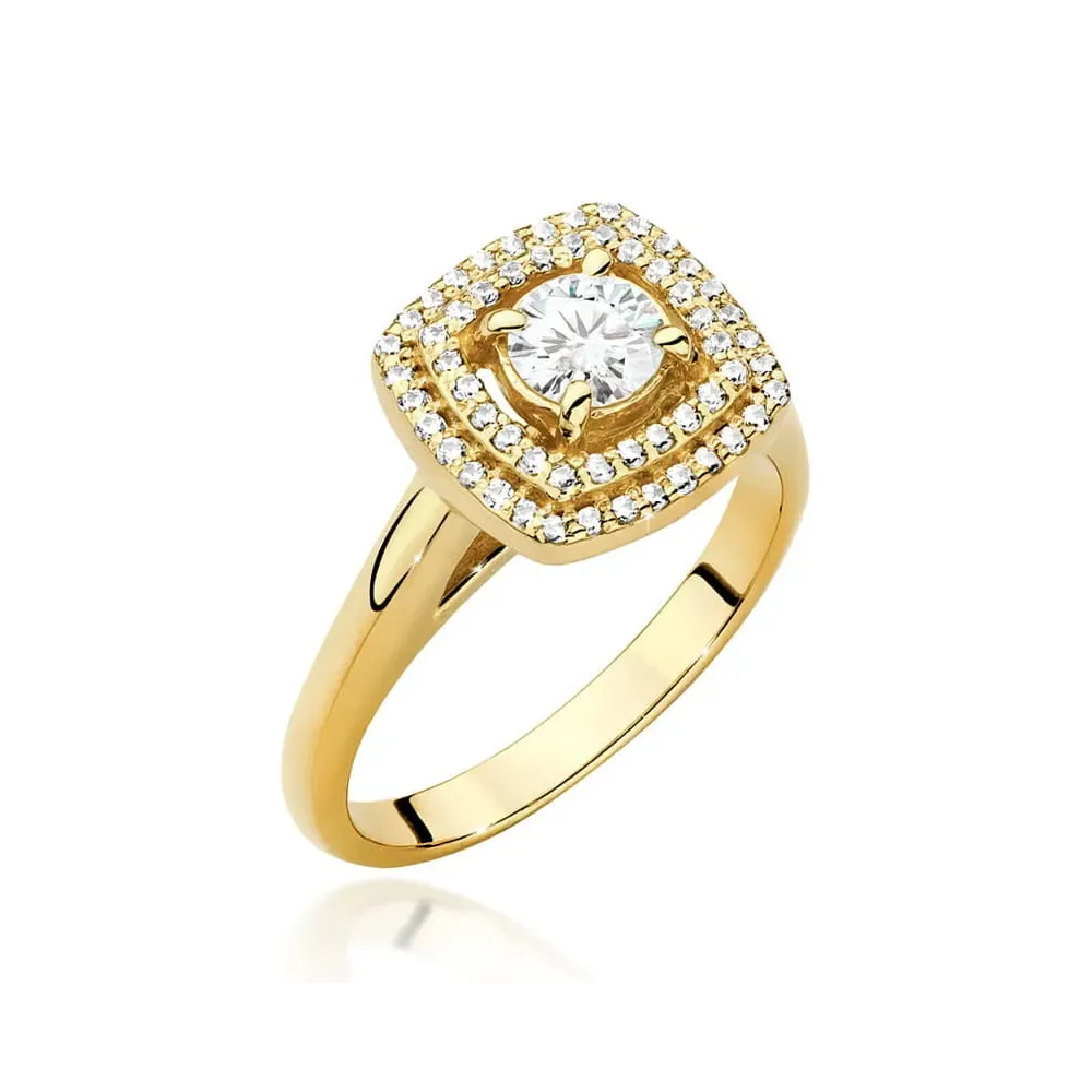 Złoty pierścionek "Suzan" z brylantami 0,68ct W0548
