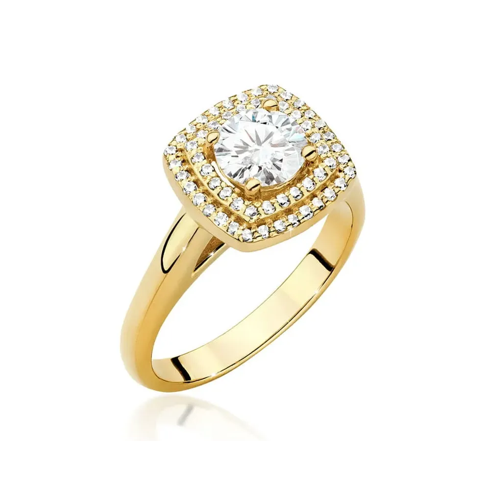 Złoty pierścionek "Suzan" z brylantami 0,98ct W0548