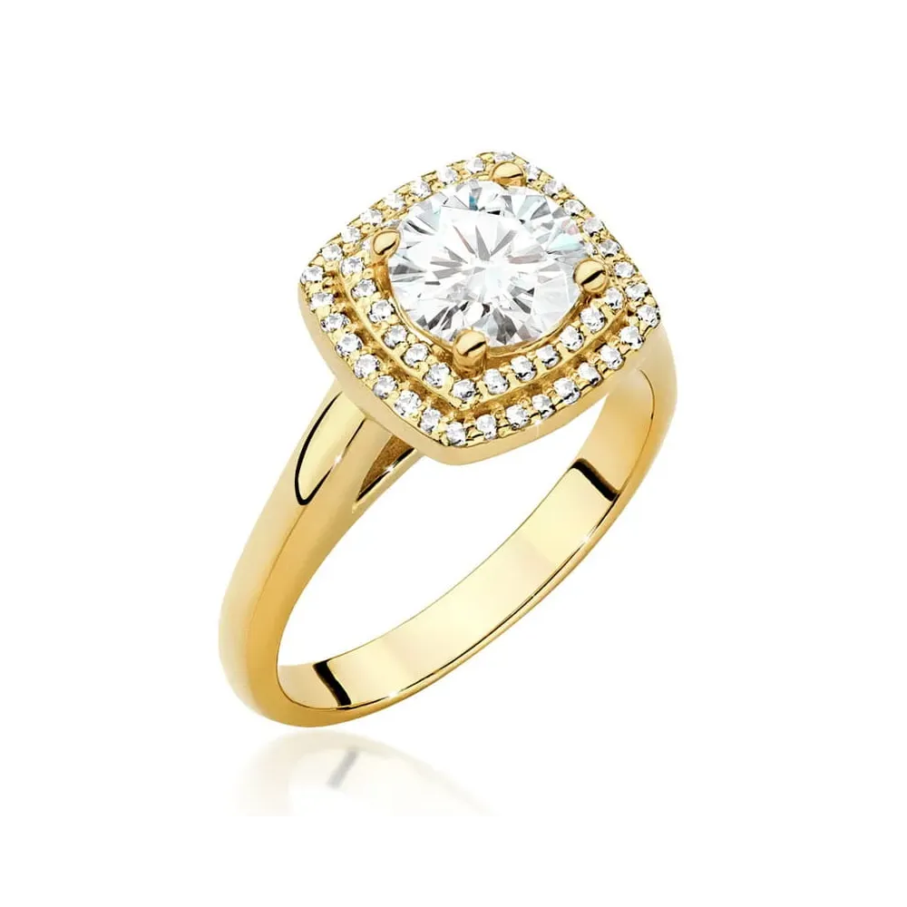 Złoty pierścionek "Suzan" z brylantami 1,28ct W0548