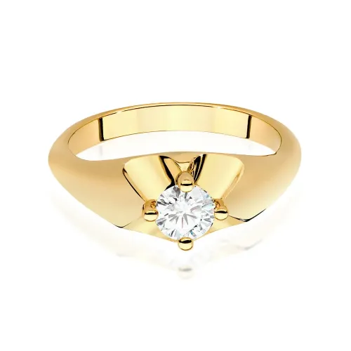 Złoty pierścionek "Becky" z brylantem 0,40ct W0545