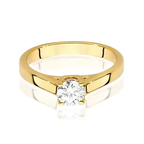 Złoty pierścionek "Clara" z brylantem 0,50ct W0544
