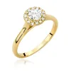 Złoty pierścionek "Fiorini" z brylantem 0,40ct i diamentami 0,12ct W0550