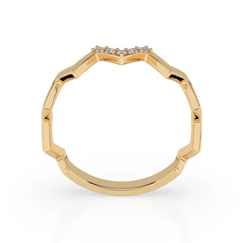 Złoty pierścionek z brylantami 0,05ct 101-10162/1 K