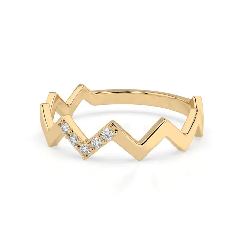 Złoty pierścionek z brylantami 0,05ct 101-10162/1 K