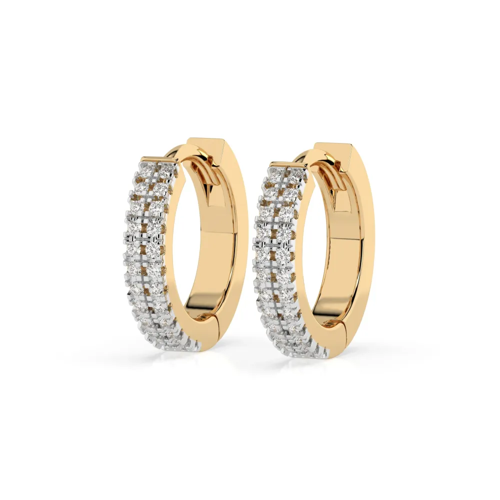 Złote kolczyki z brylantami 0,192ct 102-10301 K