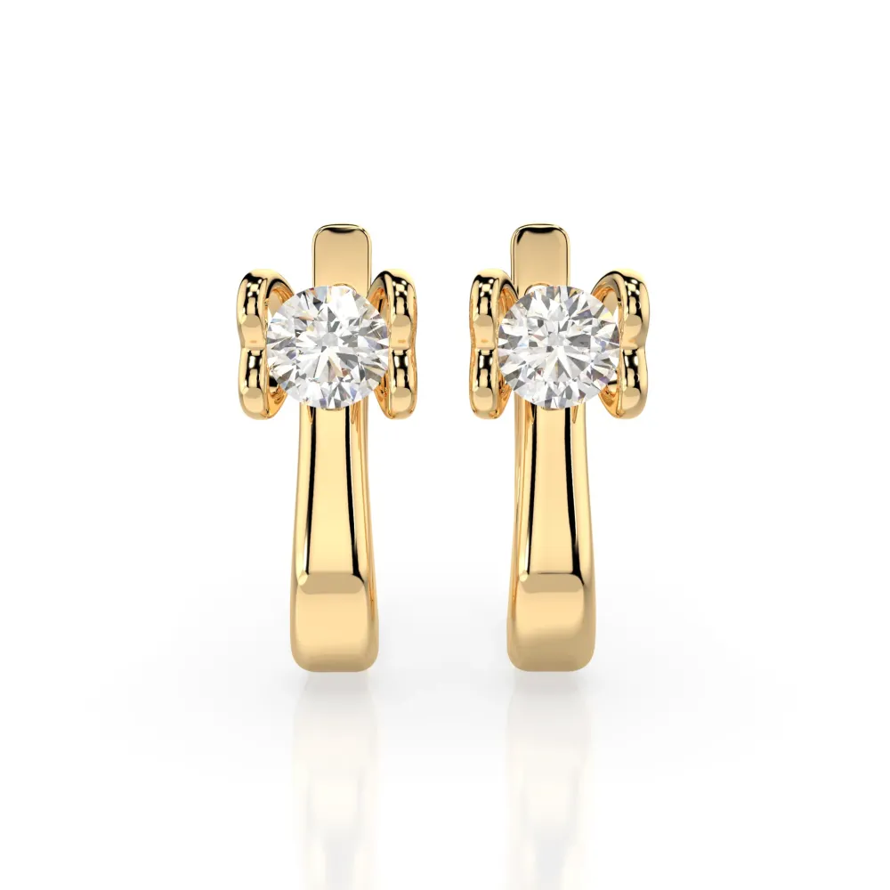Złote kolczyki z brylantami 0,50ct 102-10013 (4,0) K