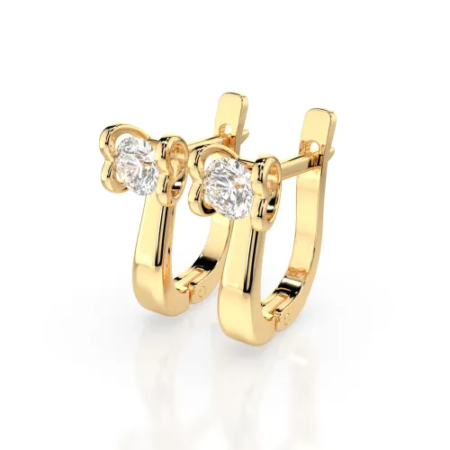 Złote kolczyki z brylantami 0,50ct 102-10013 (4,0) K