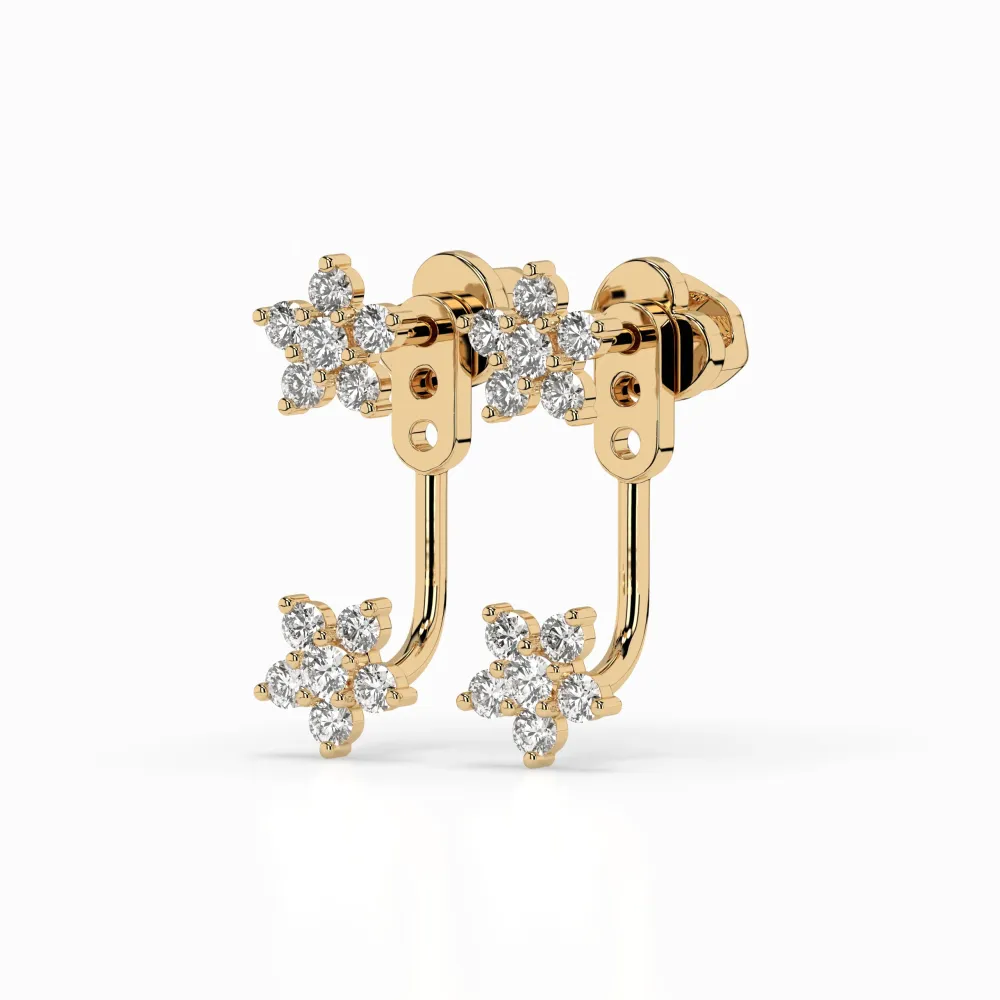 Złote kolczyki z brylantami 0,69ct 102-10195/1 K