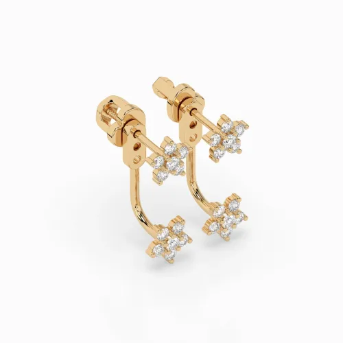 Złote kolczyki z brylantami 0,69ct 102-10195/1 K