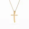 Złoty naszyjnik krzyż z brylantem 0,025ct 104-10031 K