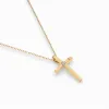 Złoty naszyjnik krzyż z brylantem 0,025ct 104-10031 K