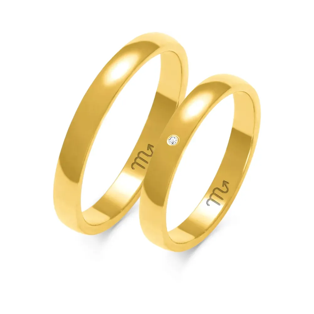 Złote obrączki z brylantem A-101