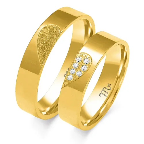 Złote obrączki z brylantami B-110