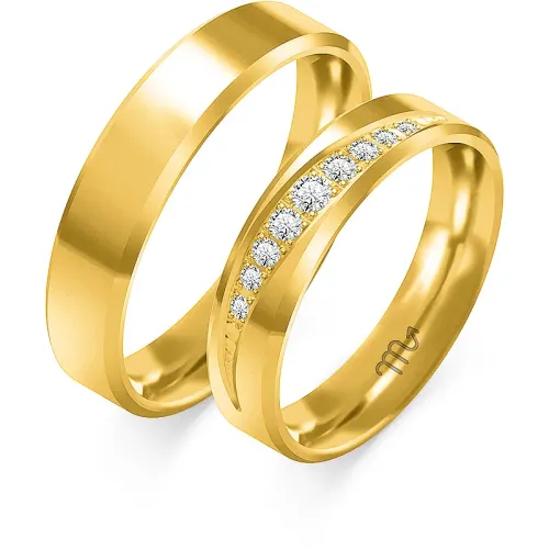 Złote obrączki z brylantami C-103