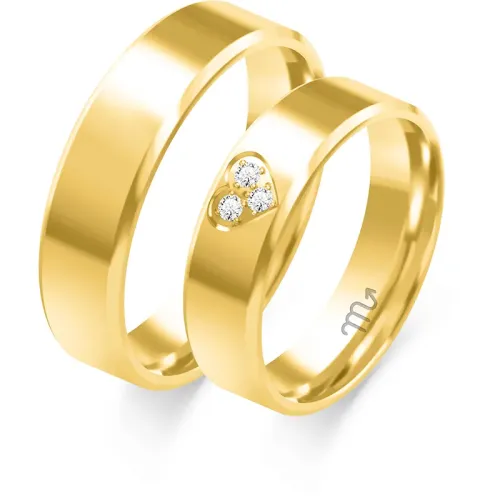 Złote obrączki z brylantami C-105