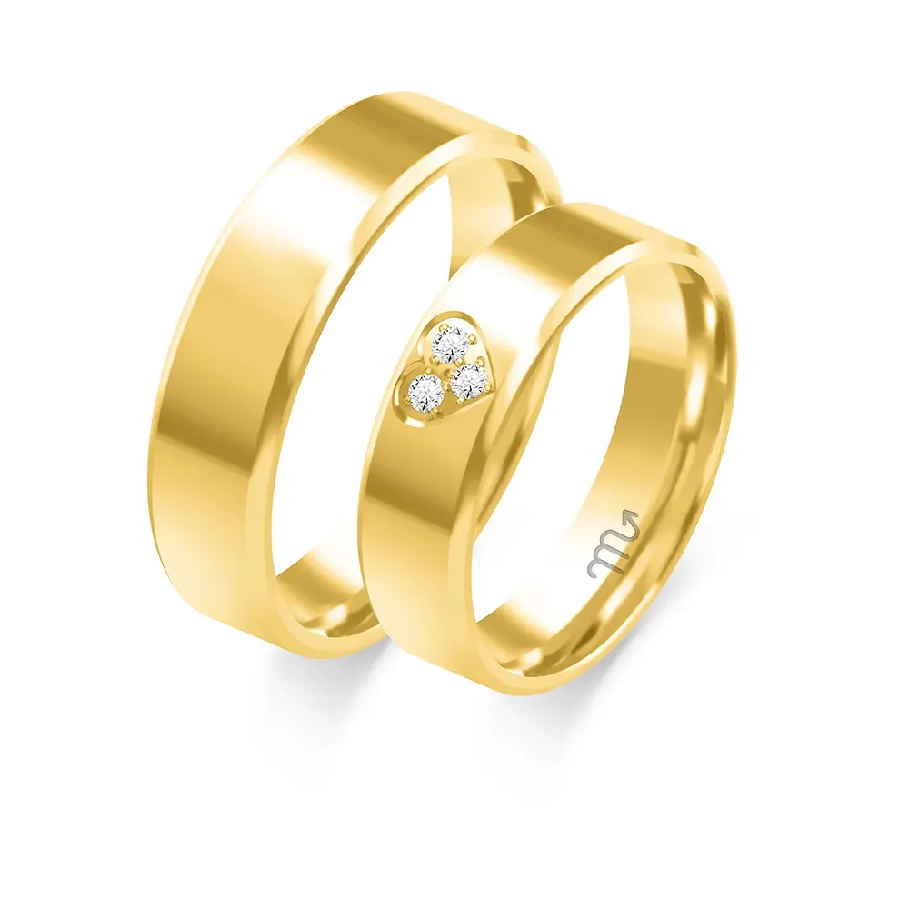 Złote obrączki z brylantami C-105