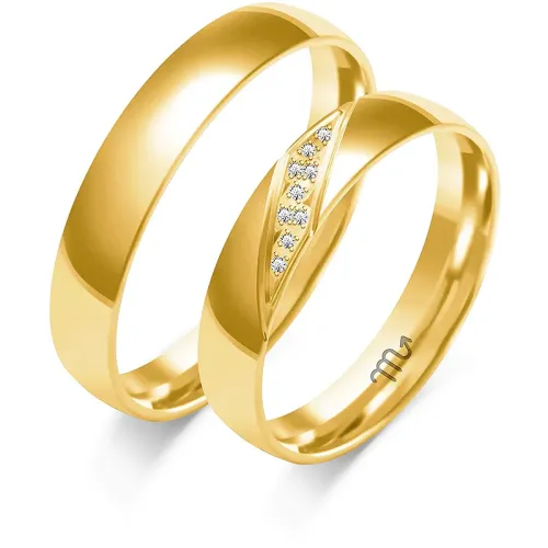 Złote obrączki z brylantami C-133