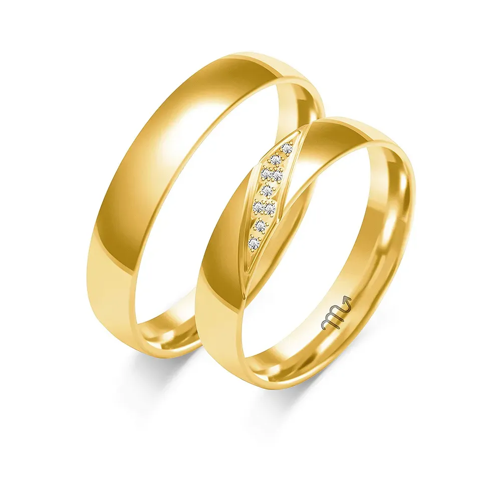 Złote obrączki z brylantami C-133