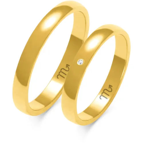 Złote obrączki z brylantem A-101
