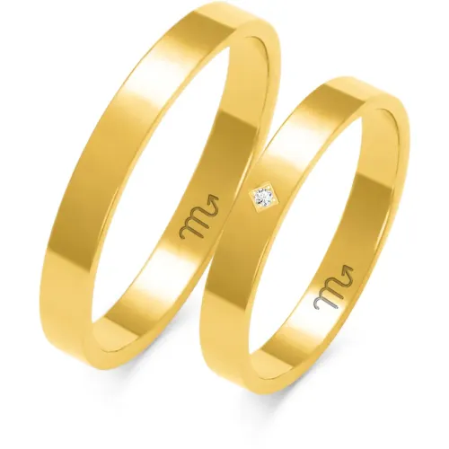 Złote obrączki z brylantem A-111