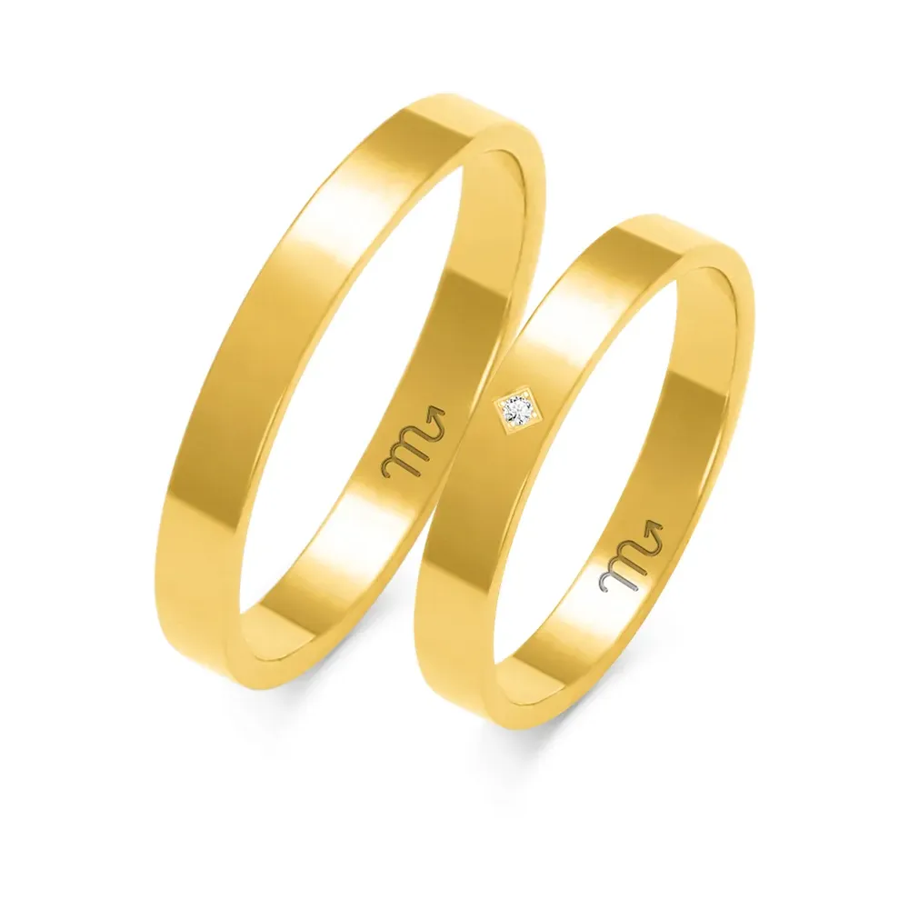Złote obrączki z brylantem A-111
