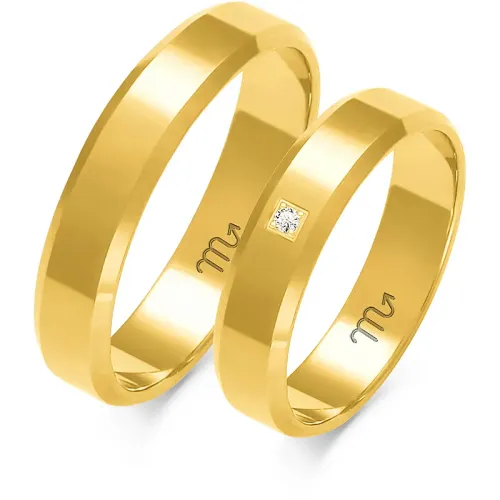 Złote obrączki z brylantem A-116