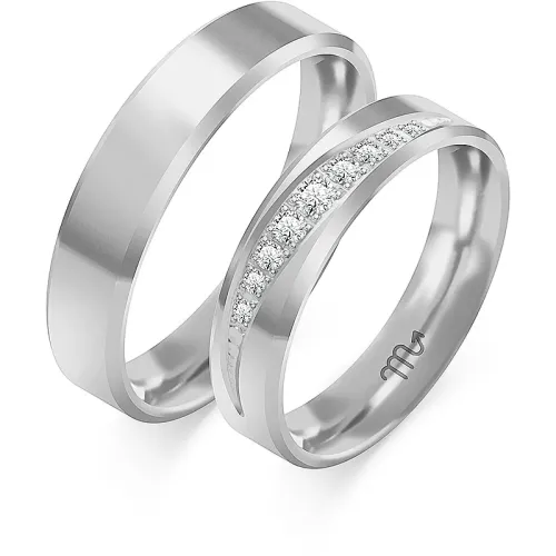 Złote obrączki z brylantami C-103