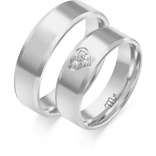 Złote obrączki z brylantami C-105