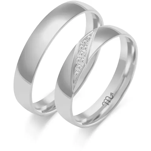 Złote obrączki z brylantami C-133