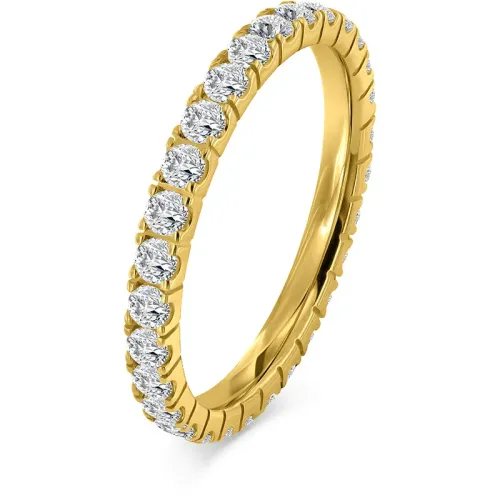 Złota obrączka z brylantami MEM-1