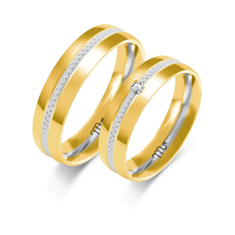 Złote obrączki z brylantem OE-385