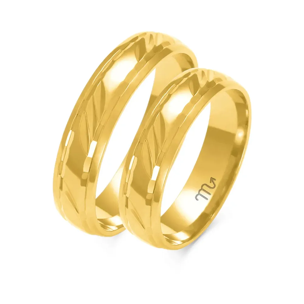 Złote obrączki A-129